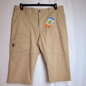 Columbia PFG Women’s Capri Pants Beige, Size 16, Omni-Shield NWT